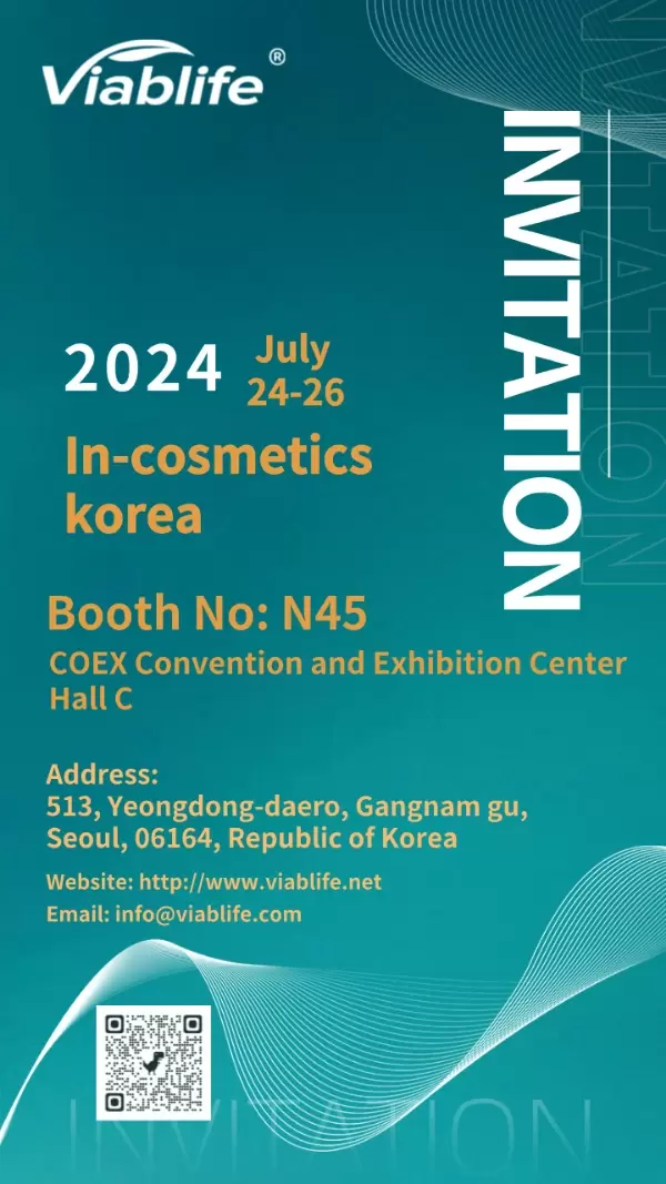 Viablife sarà presente a In-cosmetics korea a Seoul, Corea!