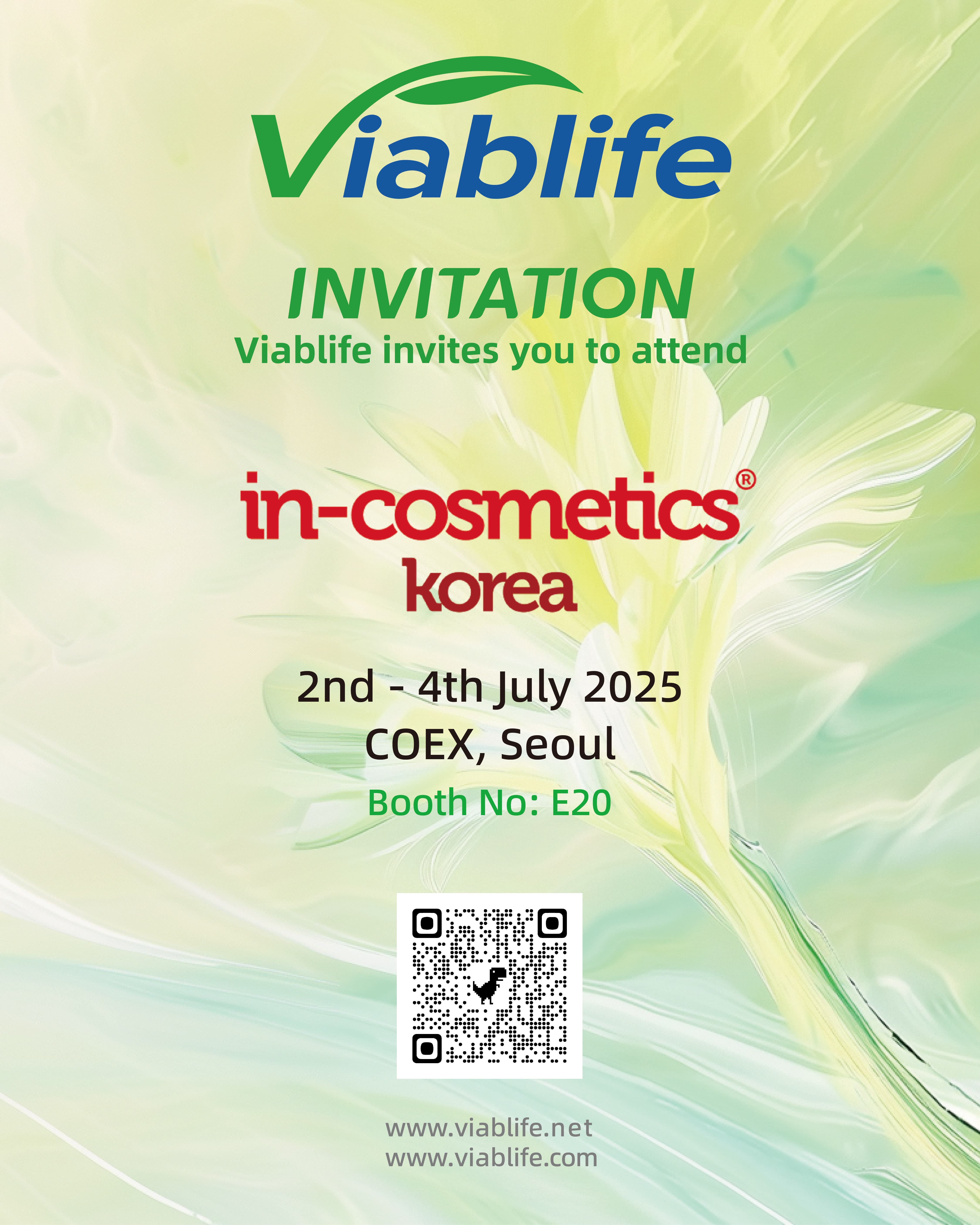 Viablife ti invita a visitare In-Cosmetics Korea 2025!
