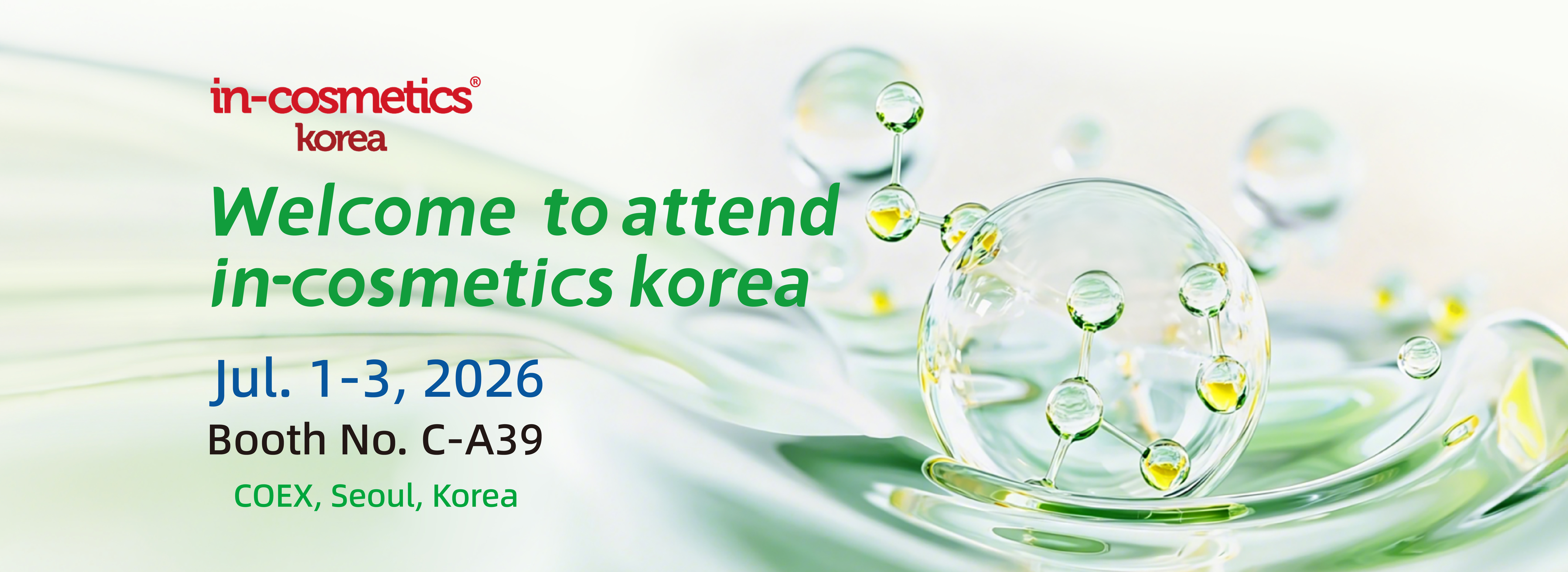 Viablife vi d&agrave; il benvenuto a in-cosmetics Korea 2026!